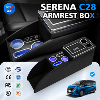 Boîte de rangement centrale antichoc avec porte-gobelet intégré, économique, pour Nissan Serena C28 E-power