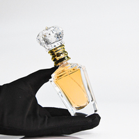 Bouteilles de parfum de luxe en verre transparent de 60 ml, vides, avec capuchon en acrylique élégant et pulvérisateur à sertir – Vente en gros