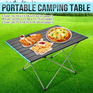 Table pliante légère de grande taille en alliage d'aluminium pour pique-nique <span class=keywords><strong>Camping</strong></span> Beach Desk Outdoor Portable With Carry Bag Travel Ger - Product Image 3