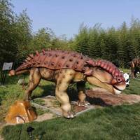 Modèle de dinosaure animatronique réaliste grandeur nature pour parc d'attractions Dino World
