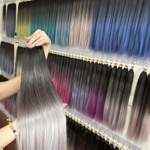 Nouvelles Perruques en Plumes <span class=keywords><strong>de</strong></span> Poulet Teintées <span class=keywords><strong>Paris</strong></span> Painting, Modèle Pliable Trois Générations, Plusieurs Couleurs, Augmentation <span class=keywords><strong>de</strong></span> Volume, Cheveux Naturels, Vente en Gros - Product Image 1