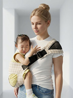 Porte-bébé avec sangle d'épaule réglable, siège extra rembourré pour un confort sans pression, sac de transport latéral pour tout-petit