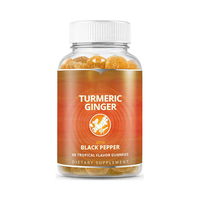 Kurkuma Gember Curcumine Gummies Piperine Gewrichten Lever Spijsvertering Ondersteuning Vegan Niet-GMO Glutenvrij Antioxidant