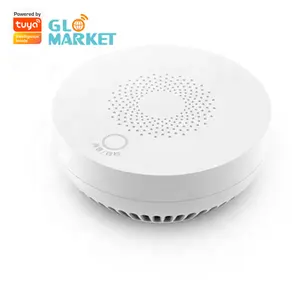 Glomarket Reddot Tuya Smart Zigbee WiFi Détecteur de fumée Sécurité à domicile Application sans fil Télécommande Détecteur de fumée