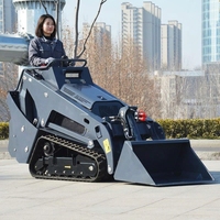Mini-chargeuse sur chenilles V1100, chargeuse frontale compacte diesel EPA pour travaux agricoles et de construction