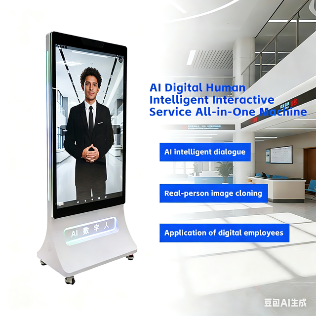 55 65 75 Inch AI Chatgdp Ai Real-Time Interactionai Multimodal Interaction Q&a Engagement Ai Digital Human Kiosk