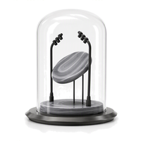 Vitrine à cloche en verre GZowin, autoportante, avec cadre en aluminium, éclairage LED, écologique, personnalisable, pour magasin de détail et boutique