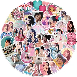 50pcs ca sĩ nhạc pop Melanie martinez dán cho chai nước người lớn phụ nữ thanh thiếu niên trẻ em, vinyl Quote dán