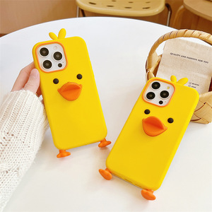 Custodia per telefono in silicone a forma di simpatico anatroccolo giallo, <span class=keywords><strong>cover</strong></span> protettiva morbida compatibile con <span class=keywords><strong>iPhone</strong></span> <span class=keywords><strong>11</strong></span> 12 13 14 <span class=keywords><strong>Pro</strong></span> Max 15 16 <span class=keywords><strong>Pro</strong></span> - Product Image 6