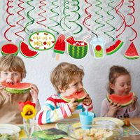 Huancai pastèque fête nappe imperméable en plastique nappe jetable couverture de Table pour enfants anniversaire fruits fête fournitures