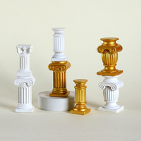 Statuette en résine de colonne romaine classique européenne, pilier rétro pour décoration de table intérieure
