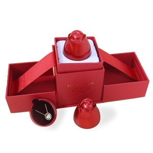 Caja de Joyería de Alta Gama con Diseño Floral de Rosas Impresas en Plástico, Personalizable, para Regalo Sorpresa de San Valentín - Product Image 3