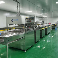 Nouvelle machine d'enrobage au chocolat GUSU avec tunnel de refroidissement pour usine de snacks, garantie 1 an, tension universelle