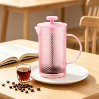 Alat Kopi Hotel Rumahan Kustom French Press Minimalis Jade Glass Coffee Press Filter Pembuat Kopi