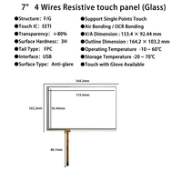 Écran LCD Kyocera 7'' 800x480 TCG070WVLPAANN-AN50-S 900 Cd/m² Haute luminosité, modules LCD 7 pouces