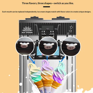 20-28L/h 3 Flavor Soft Ice <b>Cream</b> <b>Maker</b> Machine Commercial Soft Serve Ice <b>Cream</b> Machine - Product Image 5