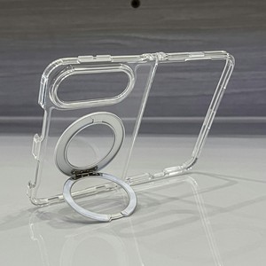 Coque de téléphone transparente en TPU acrylique pour iPhone 18 Duo avec béquille rotative et chargement sans fil D048 - Product Image 2