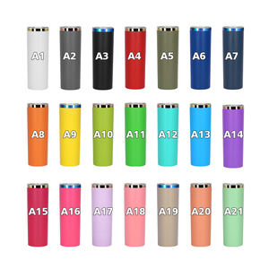 カスタム20オンス銅メッキスキニーストレートタンブラー ステンレススチール製 粉体塗装銅仕上げ 20オンススライド蓋付きタンブラー - Product Image 3