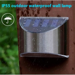 ไฟประตู LED กันน้ำ IP65 แบบติดตั้งข้ามพรมแดน วัสดุ ABS+PC ไฟสวนพลังงานแสงอาทิตย์ ไฟติดผนังแบบเหนี่ยวนำ ไฟรั้ว ไฟสนามหญ้า ไฟบันได - Product Image 2