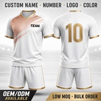 Ensemble de maillots de football personnalisés en tissu métallisé, uniforme de football par sublimation, fabricant OEM, vêtements d'équipe haut de gamme