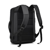 Nouveau Sac à Dos pour Ordinateur Portable 17 Pouces Multifonctionnel en PU Imperméable avec Fermeture Éclair, Logo Personnalisé pour Étudiants, Port USB et Motif Géométrique
