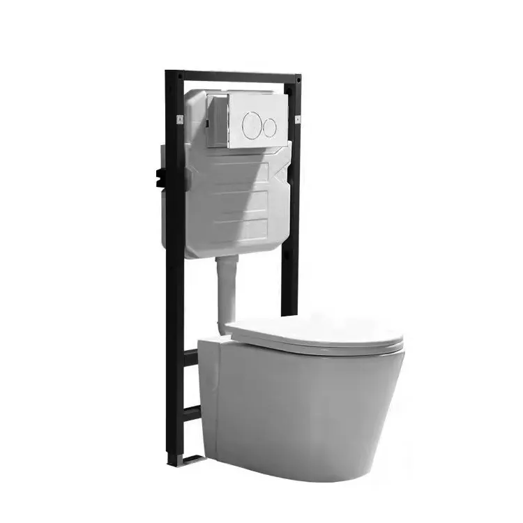 Medyag Wall Mounted Concealed Hanging Ceramic Toilet Floor Concealed Tank Bathroom Toilet Sets