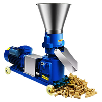 Machine à Granulés à Moteur Diesel Meilleure Vente, Broyeur de Ferme Granulateur Alimentaire pour Animaux à Quatre Rouleaux, Machines de Traitement des Granulés Sans Moteur
