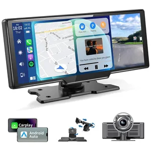 SUNWAYI 10.26 Inch CarPlay Monitor Screen Android Auto Touch Screen WIFI FM BT Dash Cam Multimedia Player AUX