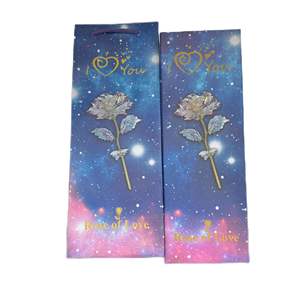 <span class=keywords><strong>Rosa</strong></span> in Foglia d'Oro 24k con Scatola Regalo e LED, Fiore Artificiale Galassia per Natale e San <span class=keywords><strong>Valentino</strong></span> - Product Image 6