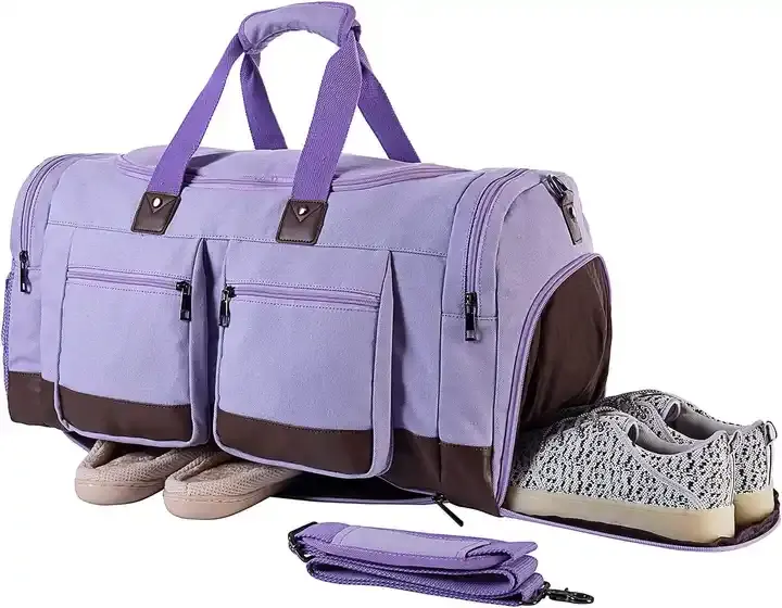 حقيبة سفر من القماش الغزير ، متعددة الجيوب ، للاستخدام اليومي ، حقيبة يد نسائية ، حقيبة قماشية