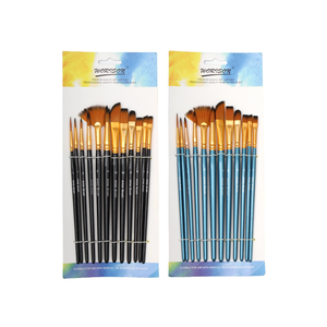 Ready Ship Worison 12Pcs Different Shape Wood Handle Nylon Hair Watercolor Artist <b>Paint</b> <b>Brush</b> Set Acrylic/ Drawing <b>Art</b> Supplies - Product Image 1