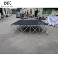 Plateforme carrée pour scène de mariage 1m*1m, podium en aluminium, présentoirs de scène en vente