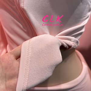 ชุดวอร์มผู้หญิงสำหรับฤดูใบไม้ผลิและฤดูใบไม้ร่วง ชุดออกกำลังกาย ชุดโยคะ เสื้อแจ็คเก็ต กางเกงขาบาน 2 ชิ้น รับสกรีนโลโก้ - Product Image 4