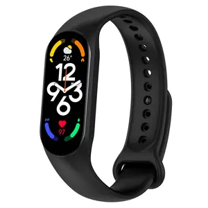 Yeni saat kayışı için M7 bant yumuşak kauçuk renkli bileklik kemer spor saat kordonları Xiaomi bilezik watchband M7