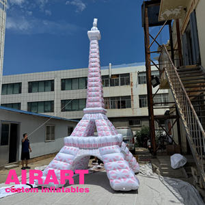 Ballon de tour gonflable lumineux de nuit, tour de fer rose gonflable pour décor publicitaire - Product Image 3