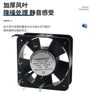 Ac Axial Fan 15050 150mm Dual Ball Bearing Cooling Fan For Industrial Use - Product Image 4