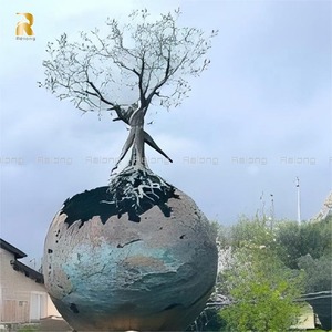 Escultura de Árvore Abstrata em Bronze Personalizada RELONG, Arte Moderna para Decoração Externa - Product Image 5