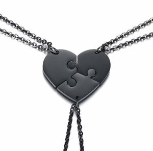 Colgante de la amistad con corazón y nombre de la familia, joyería de amistad, Collar personalizado de mejores amigos para tres mejores amigos - Product Image 2