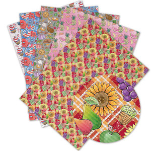 136 Cm * 30 Cm Tùy Chỉnh Chuyên Nghiệp Kem Trái Cây Và Hoa Faux PU Da Cho Headband Làm - Product Image 1