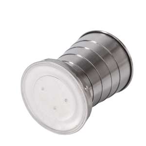 150/250ML Expandable Stainless Steel Collapsible Cup Portable <b>Outdoor</b> Travel Camping Mugs Portable <b>Cookware</b> Teacups Dinnerware - Product Image 6