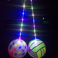 Ballon lumineux de plage en PVC gonflable néon, vente en gros, promotion, ballon de basket, ballon pour enfants, jouets LED pour garçons et filles