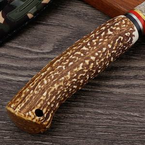 Cuchillo Bowie EDC para exteriores con mango de plástico imitación hueso, OEM personalizable, DIY, multifuncional, hoja de acero inoxidable 3CR13 con punta de gota - Product Image 4