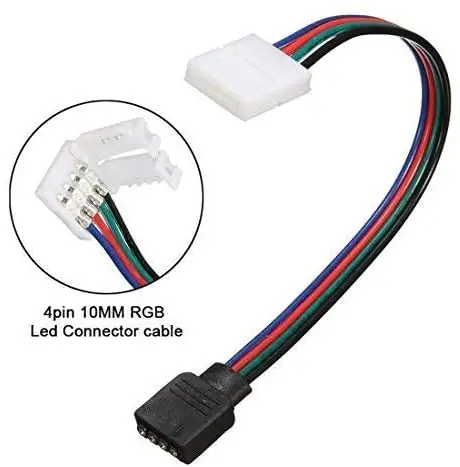 5050 RGB 4 Pin 10 мм LED разъемы комплект Solderless 4 Pin, проводниковый 10 мм широкий водонепроницаемыми светодиодными лампочками ленты