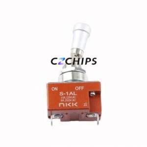 S1AL Toggle Switch Through hole Component (THT) Switch Single Pole Single Throw 125V 30V Cylindrical Knob - Product Image 1