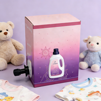 Sachet Doypack à bec verseur personnalisé imprimé en gros, recyclable, 2L, 3L, 5L, pour lessive liquide rechargeable