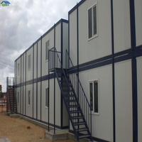 Logement pour travailleurs, cabine modulaire portable 1 chambre, maison préfabriquée en conteneur, module plat