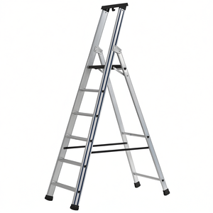 Ttake Opening <b>Ladder</b> Aluminum Step <b>Ladder</b> 6 Foot With Non Slip Feet For Home Use - Product Image 2