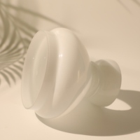 Abat-jour en verre soufflé blanc opale pour suspension simple, idéal pour table à manger, chambre, café, éclairage intérieur et décoration