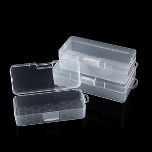 Boîte de rangement rectangulaire en plastique transparent avec couvercle à clipser, conteneur organisateur pour bijoux, papeterie, pièces, petits objets, 40g, 48g, 81g - Product Image 3