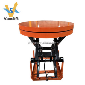 China Factory 500 1000 2000 Kg 1T Automatic Scissor Hydraulic <strong>Lift</strong> Electric Turn <strong>Table</strong> Lifter With Round Rotary Turning Platform - Product Image 3